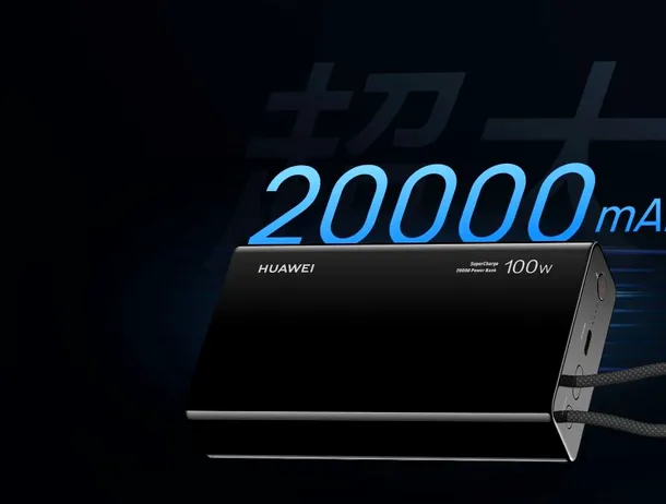 Huawei lansează o baterie externă de mare capacitate, cu încărcare rapidă de 100 W și cablu integrat