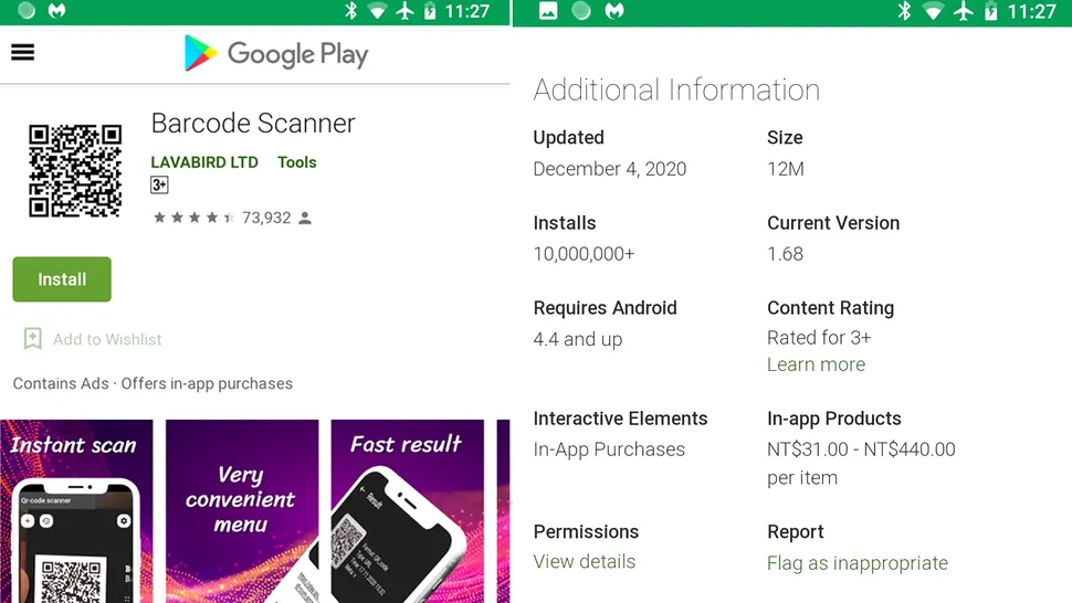 Aplicația Barcode Scanner, scoasă din Play Store pentru malware