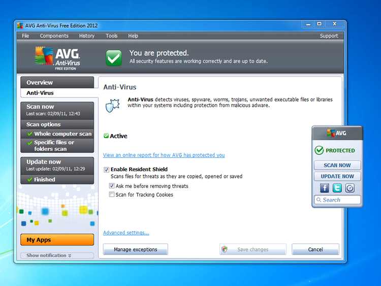AVG: Anti-Virus Free Edition 2012 