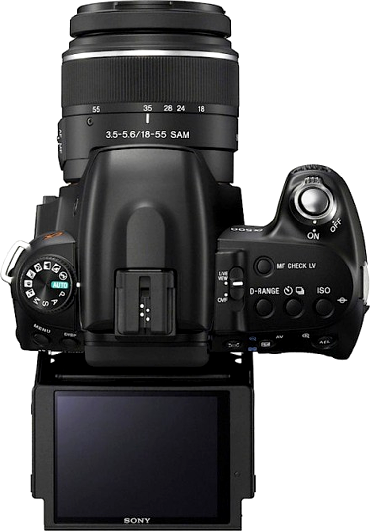 Alpha A500 diferă doar prin senzor şi ecran de modelul A550