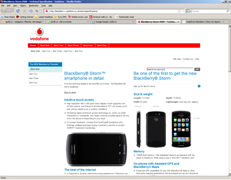 Vodafone page