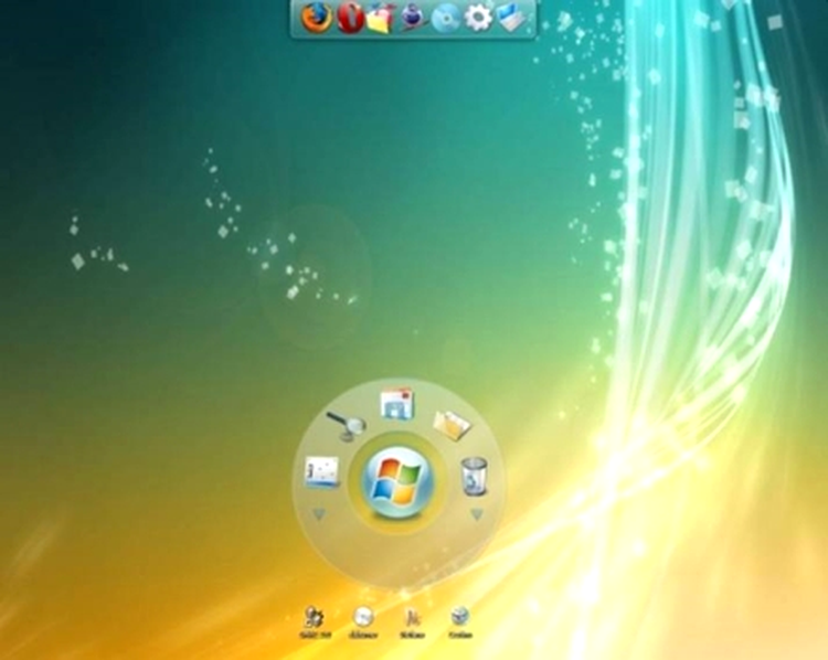 O posibila infatisare a desktop-ului lui Windows 7