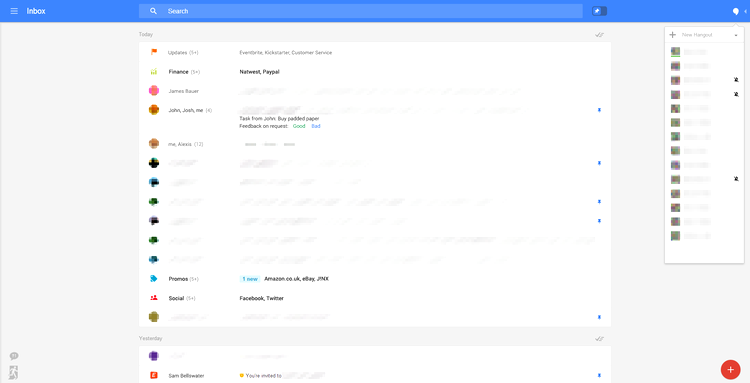 Integrare Hangouts în noua interfaţă Gmail