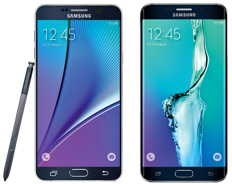 Samsung Galaxy S5 Edge Plus şi Galaxy Note 5, surprinse în imagini de prezentare oficiale