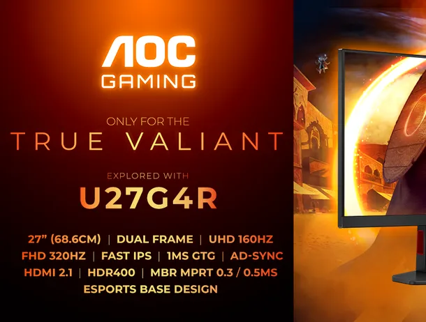 AOC GAMING U27G4R, monitor de gaming dual-frame: 4K @ 160 Hz sau 1080p @ 320 Hz