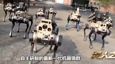 Roboții-câini, care operează autonom ca o „haită de lupi”, au fost testați în China - VIDEO