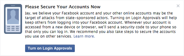 Facebook va avertiza utilizatorii care sunt spionaţi