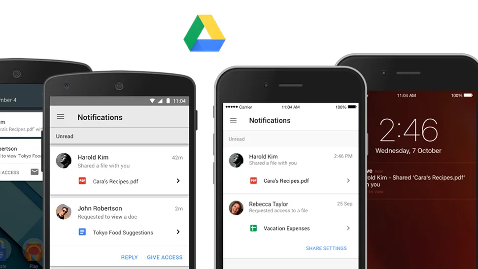 Funcţii noi în aplicaţia Google Drive pentru mobil