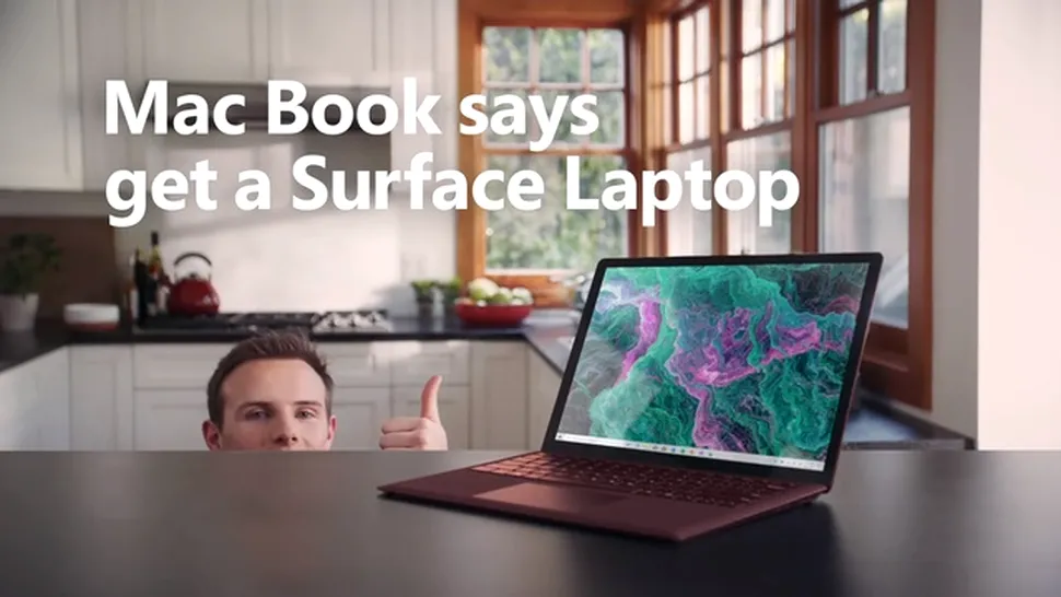 Mac Book spune să cumperi un Surface Laptop. Noua reclamă Microsoft care ironizează Apple [VIDEO]