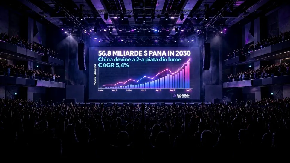 Vânzările de muzică înregistrată vor depăși 56 de miliarde de dolari până în 2030. China urcă pe locul al doilea în lume