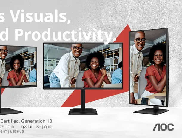 AOC Essential E4: monitoare office cu garanție de 5 ani