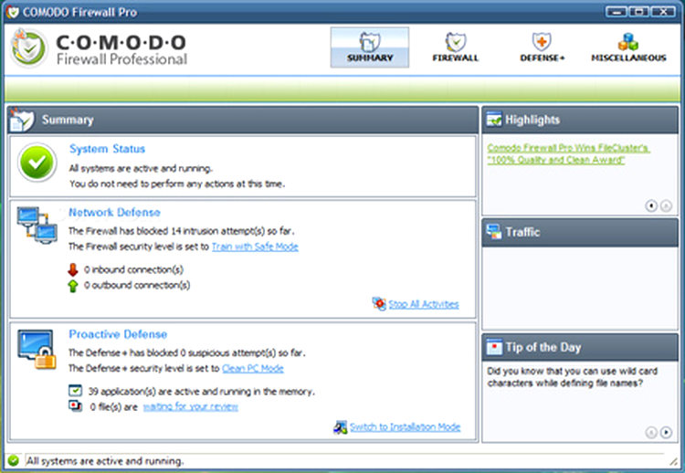 Comodo Firewall Pro