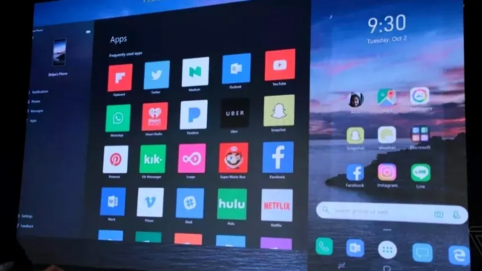 Microsoft va permite aducerea aplicaţiilor de pe telefonul cu Android pe desktop-ul Windows 10