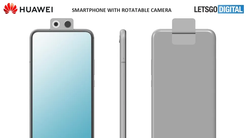 Huawei brevetează un telefon cu design „inspirat” de ZenFone 6. Ar putea fi P Smart Z 2020