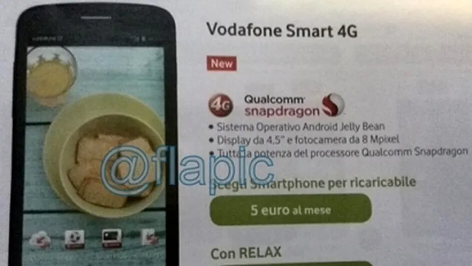 Vodafone ne pregăteşte Smart 4G, un terminal accesibil cu ecran de 4.5”
