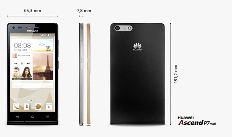 Huawei Ascend P7 mini - dimensiuni