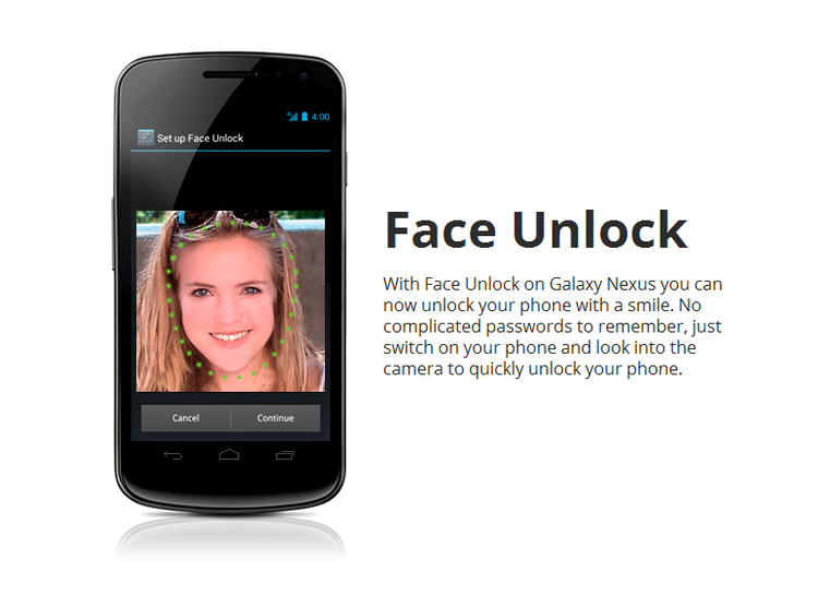 Samsung Galaxy Nexus - Face Unlock