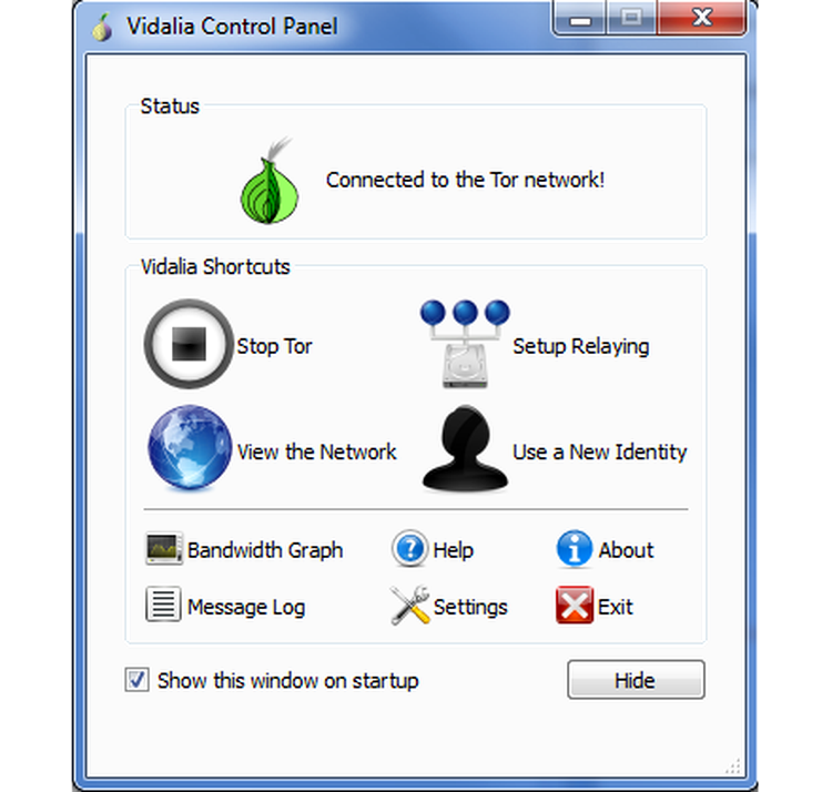 Vidalia Control Panel