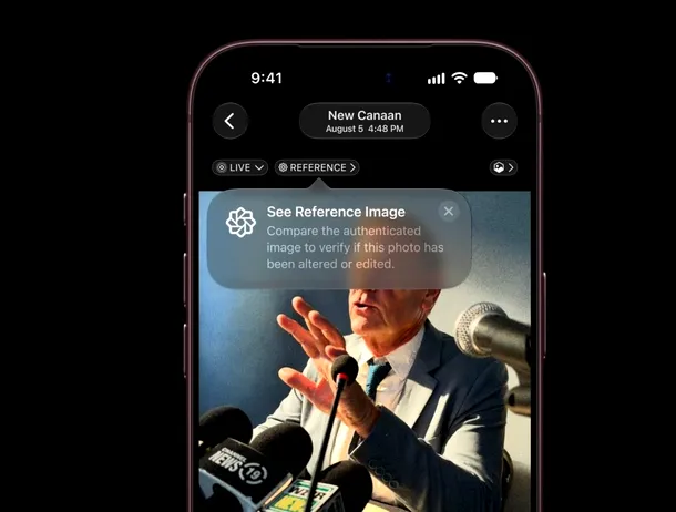 Apple a dezvoltat tehnologia Reference Image pentru a dovedi criptografic că o fotografie este autentică
