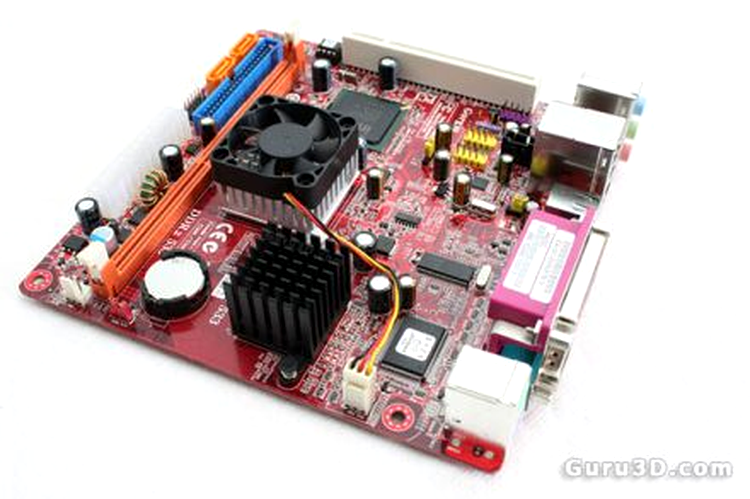Placa de baza ECS cu Intel Atom 330 dual core