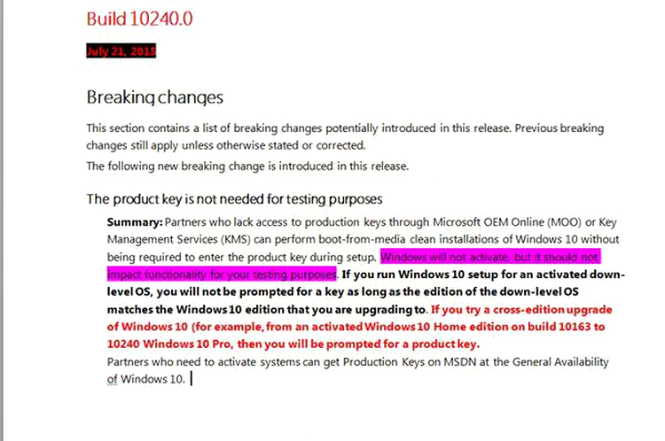 Windows 10 va putea fi încercat gratuit, fără cheie de instalare