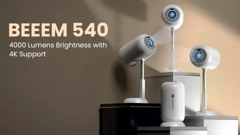 Beem 540, un proiector portabil cu Android 13 cu aplicații de streaming