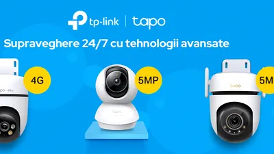 TP-Link lansează noi camere de supraveghere din gama Tapo, cu tehnologii de conectivitate 4G și rezoluție 5MP
