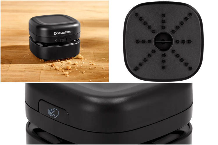 colaj cu imagini cu un asppirator de birou mini disponibil la lidl