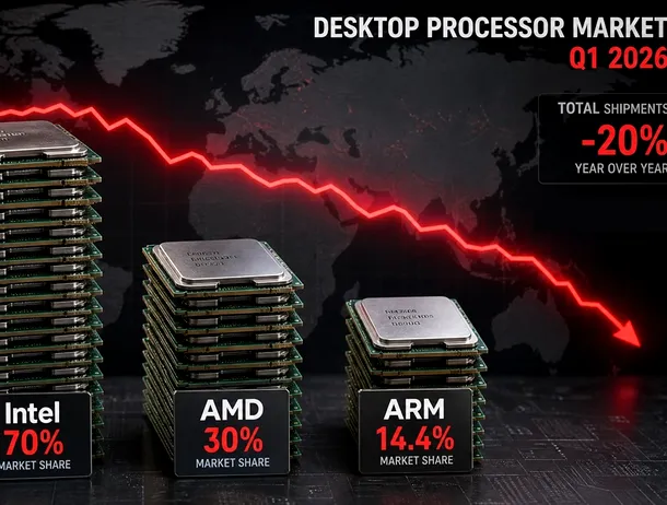 Livrările de CPU pentru PC-uri desktop au scăzut cu aproape 20%. Analiștii avertizează asupra unei înrăutățiri a pieței