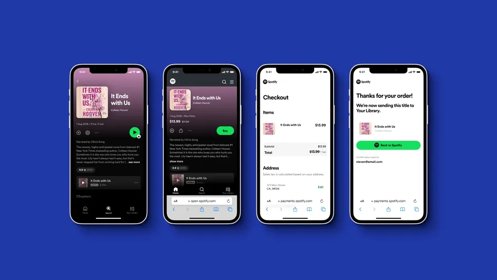 Spotify, nevoită să renunțe la vânzarea de cărți audio pe iOS din cauza politicilor și comisioanelor Apple