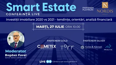 Conferința digitală LIVE ”SMART ESTATE” – Marți 27 iulie de la ora 10.00 în direct online din studioul Gândul  LIVE