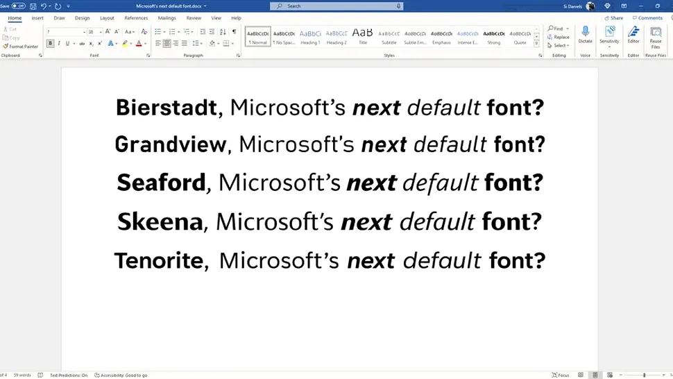 Microsoft va schimba fontul implicit pentru aplicațiile Office