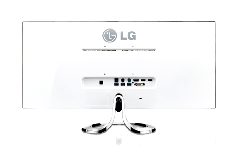 LG 29EA93 - spatele este construit din plastic alb, lucios