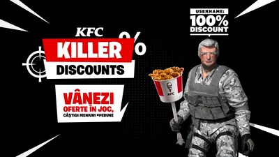 Vânează discounturile la KFC ingame!