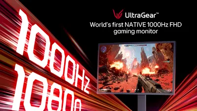 UltraGear 25G590B stabilește un nou reper: primul monitor de gaming Full HD cu rată de refresh nativă de 1000 Hz
