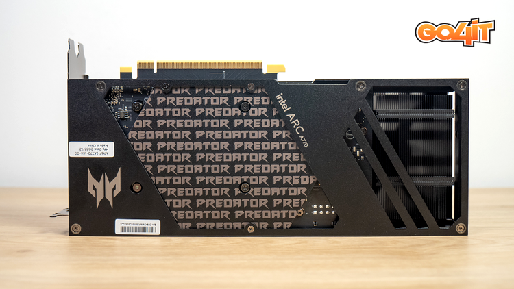 Intel Arc A770 Predator BiFrost backplate