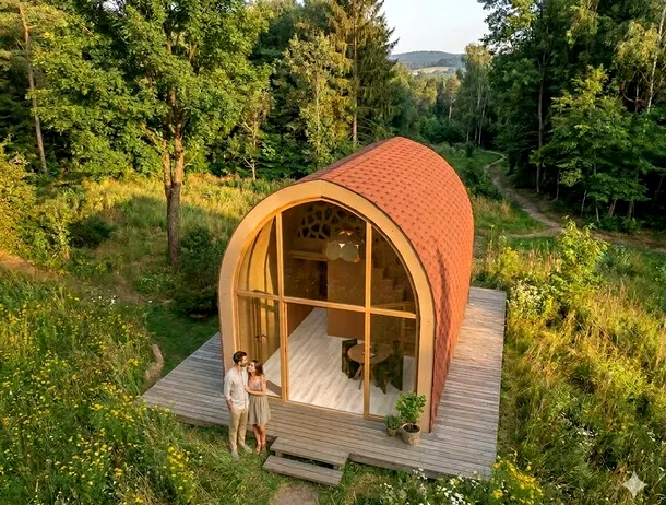 Casă modulară din carton, lansată de un studio din România: Are 172 de plăci, 910 kg și costă de la 6.000 de euro