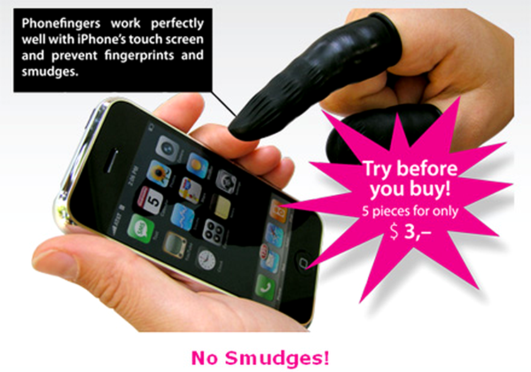 iPhone fingers