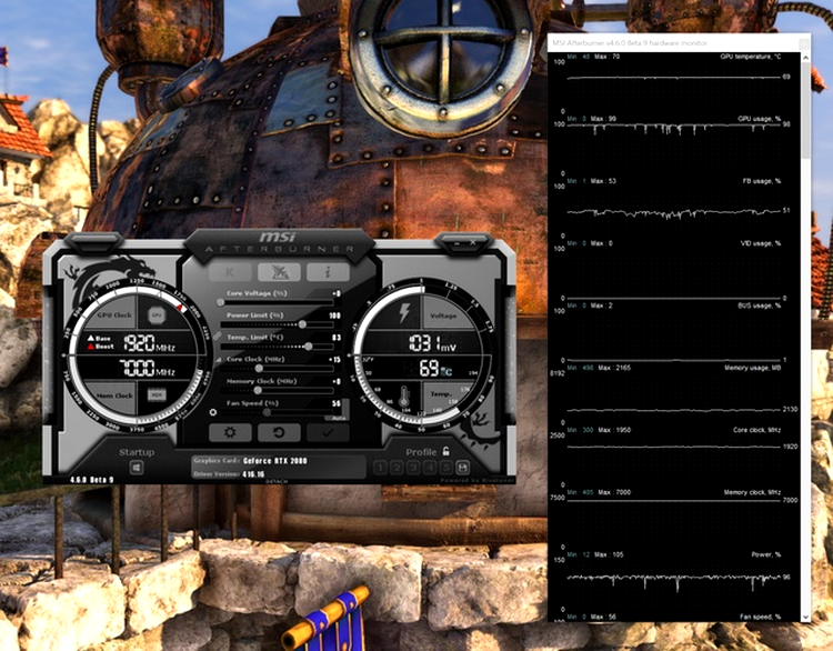 Gigabyte RTX 2080 Gaming OC - Frecvenţa OC „standard”