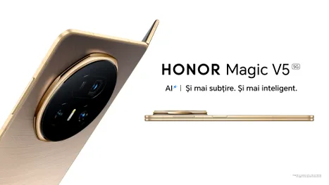 Honor Magic V5, cel mai subțire smartphone pliabil, a fost lansat în România