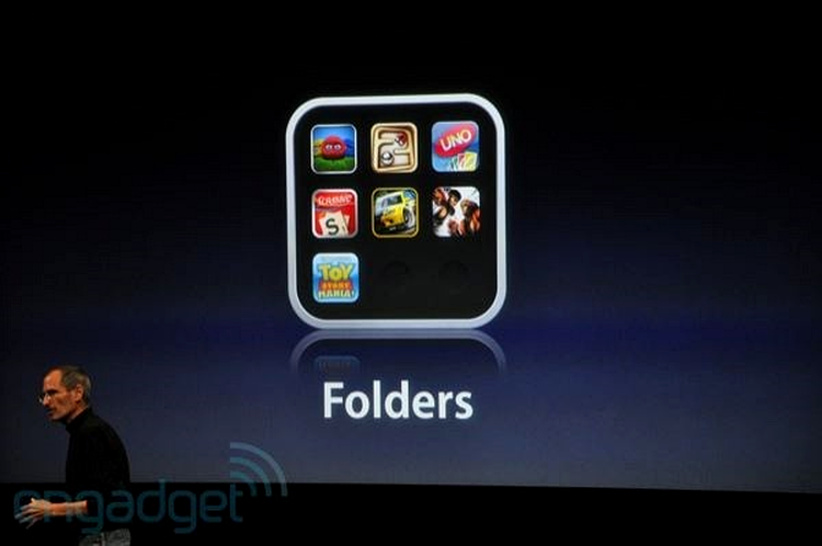 iPhone OS 4 - foldere pentru aplicatii