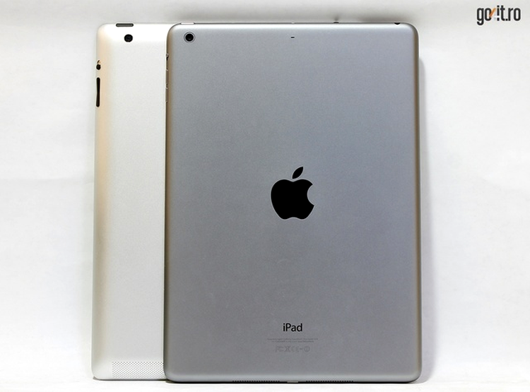 iPad Air (faţă) vine cu un spate mai plat şi o nouă gamă de culori 