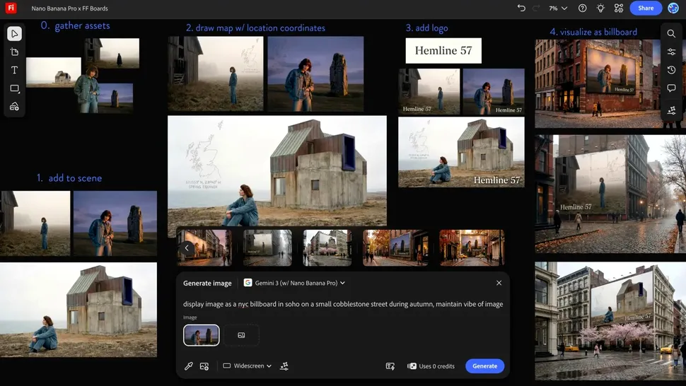 Nano Banana Pro este integrat în Adobe Photoshop și Firefly