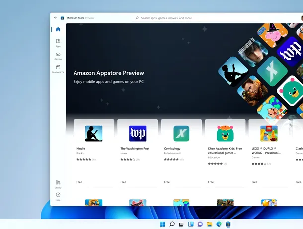 Windows 11 primește upgrade la Android 12L pentru aplicații de mobil și tabletă pe desktop