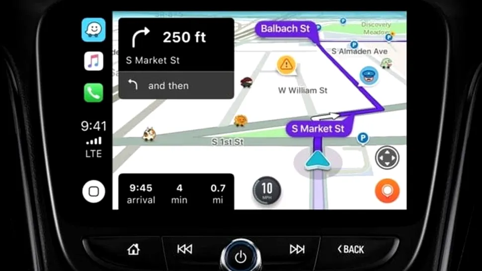 Waze este acum compatibil cu sistemul CarPlay de pe iOS 12