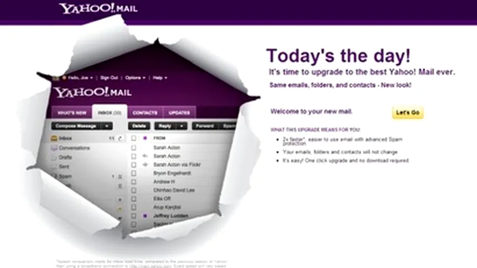 Noua interfaţă Yahoo Mail devine obligatorie începând de astăzi