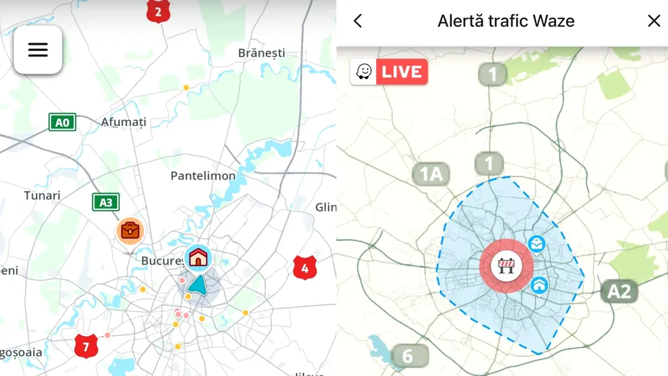 Aplicația Waze a emis o alertă de trafic pentru București. La ce ar trebui să se aștepte șoferii