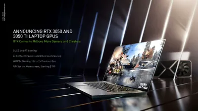 NVIDIA anunță GeForce RTX 3050 și 3050 Ti pentru laptop-uri de gaming mai ieftine
