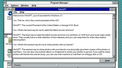Cineva a realizat o versiune de ChatGPT compatibilă cu PC-uri cu Windows 3.1 din 1993