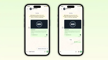 View once: WhatsApp pregătește o nouă funcție pentru mesajele text